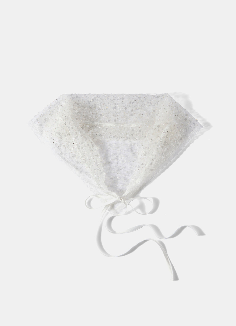 White Sequin Skirt Scarf