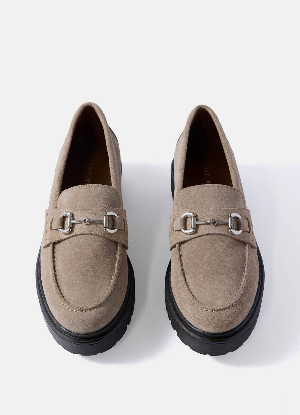 Emery Neutral Suede Chunky Loafers