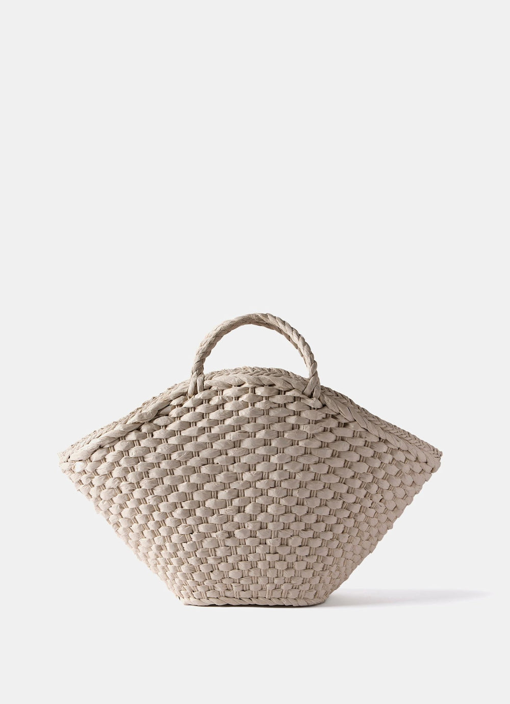 Neutral Woven Basket Bag