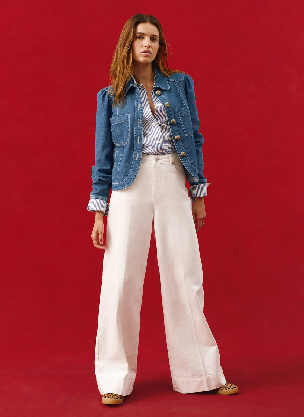 Indigo Button Detail Denim Jacket