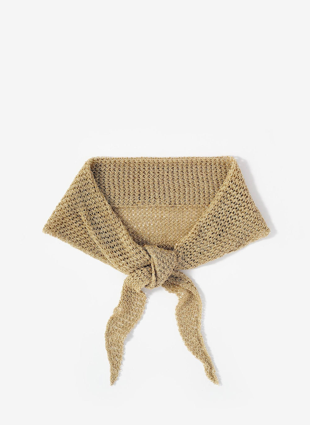 Gold Metallic Triangle Neck Scarf
