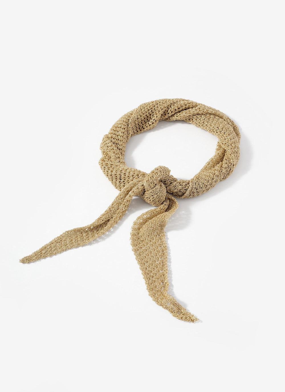 Gold Metallic Triangle Neck Scarf