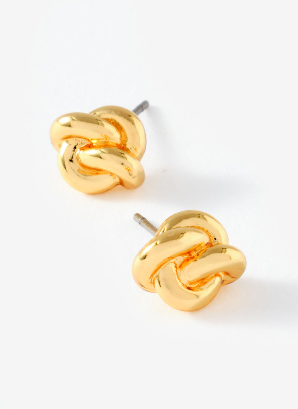 Gold Plated Knot Stud Earrings