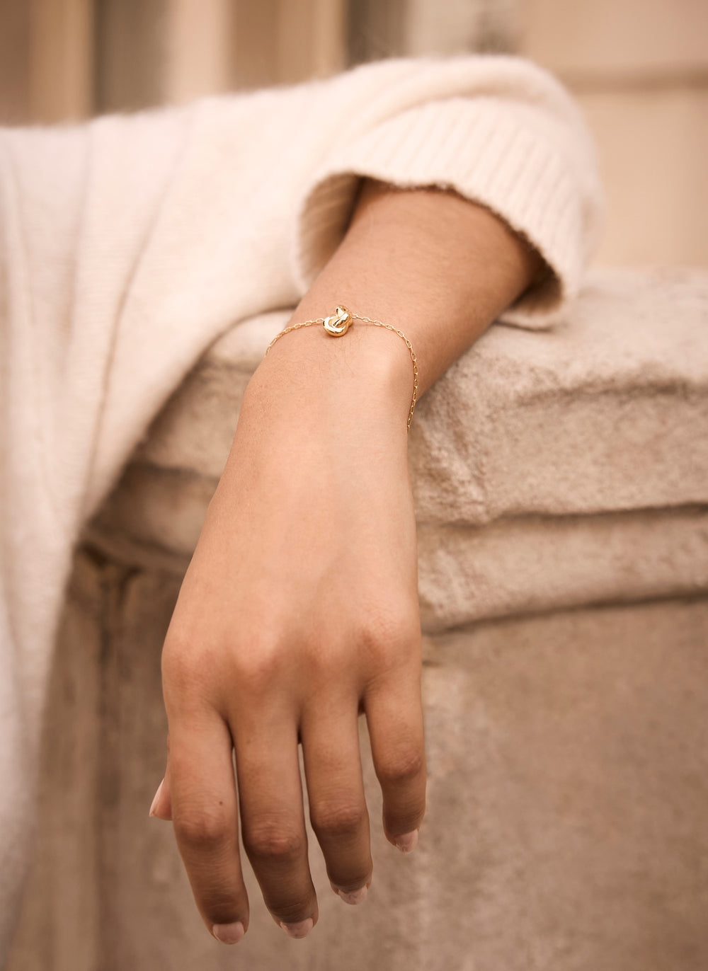 Gold Plated Knot Bracelet