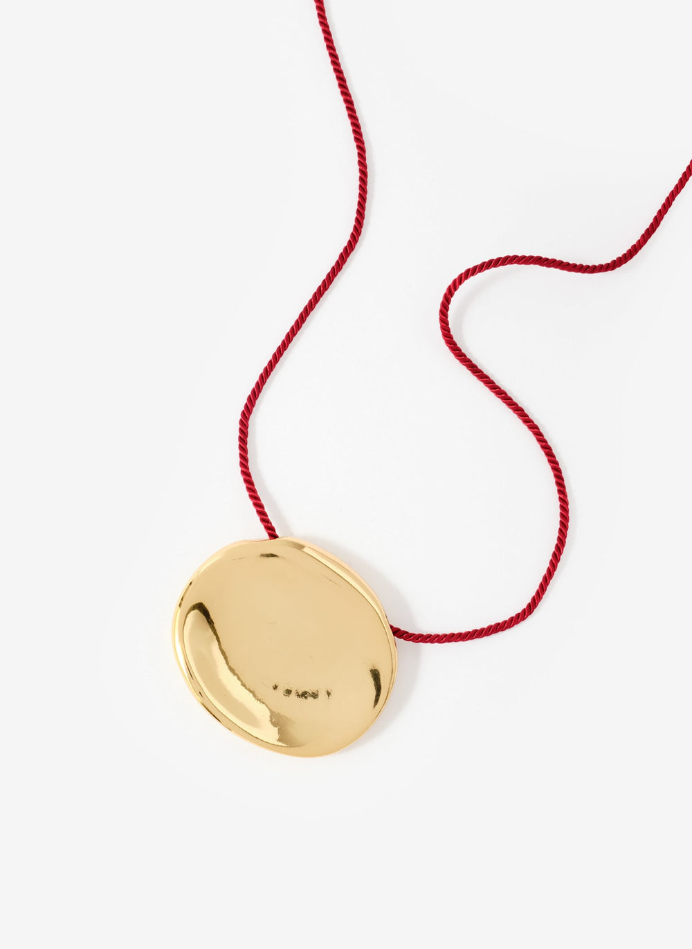 Gold Tone Pendant Rope Necklace