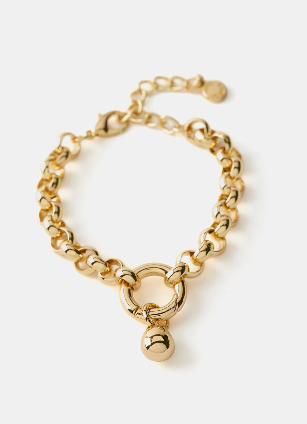 Gold Tone Twisted Link Bracelet