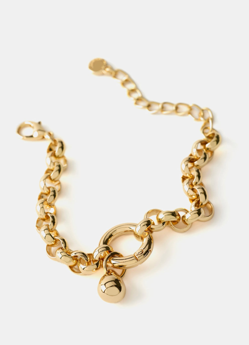 Gold Tone Twisted Link Bracelet