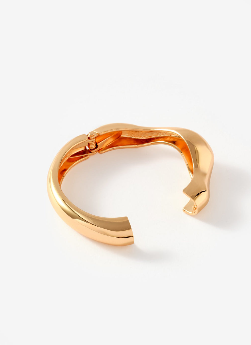 Gold Tone Irregular Wave Bangle