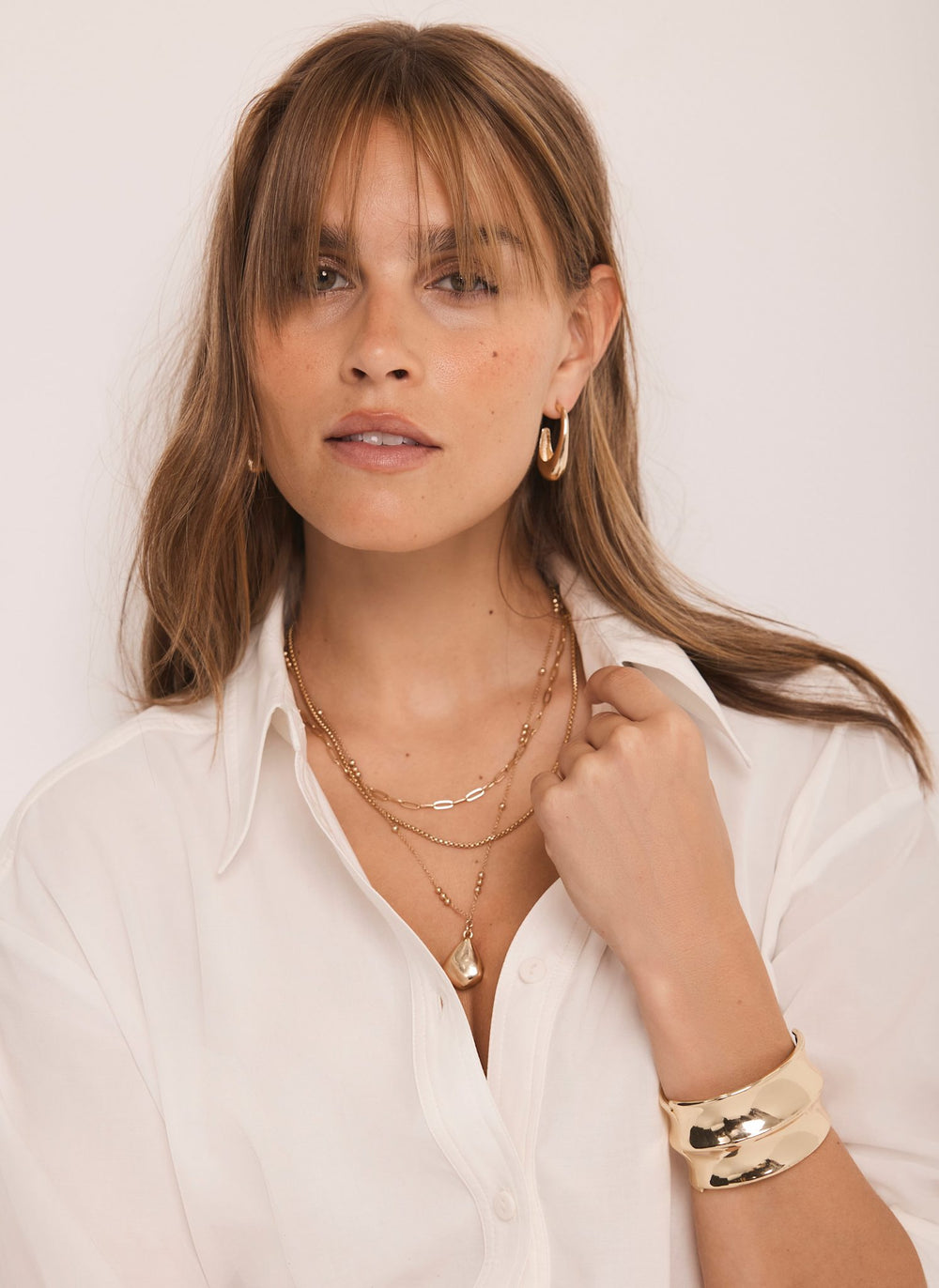 Gold Tone Layered Necklace