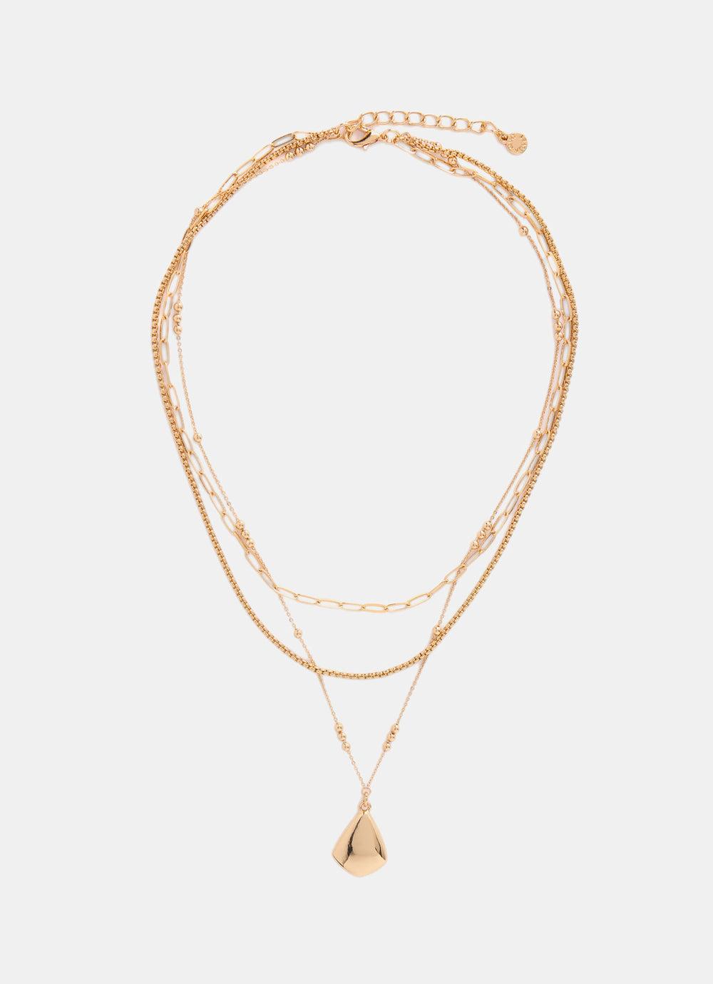 Gold Tone Layered Necklace