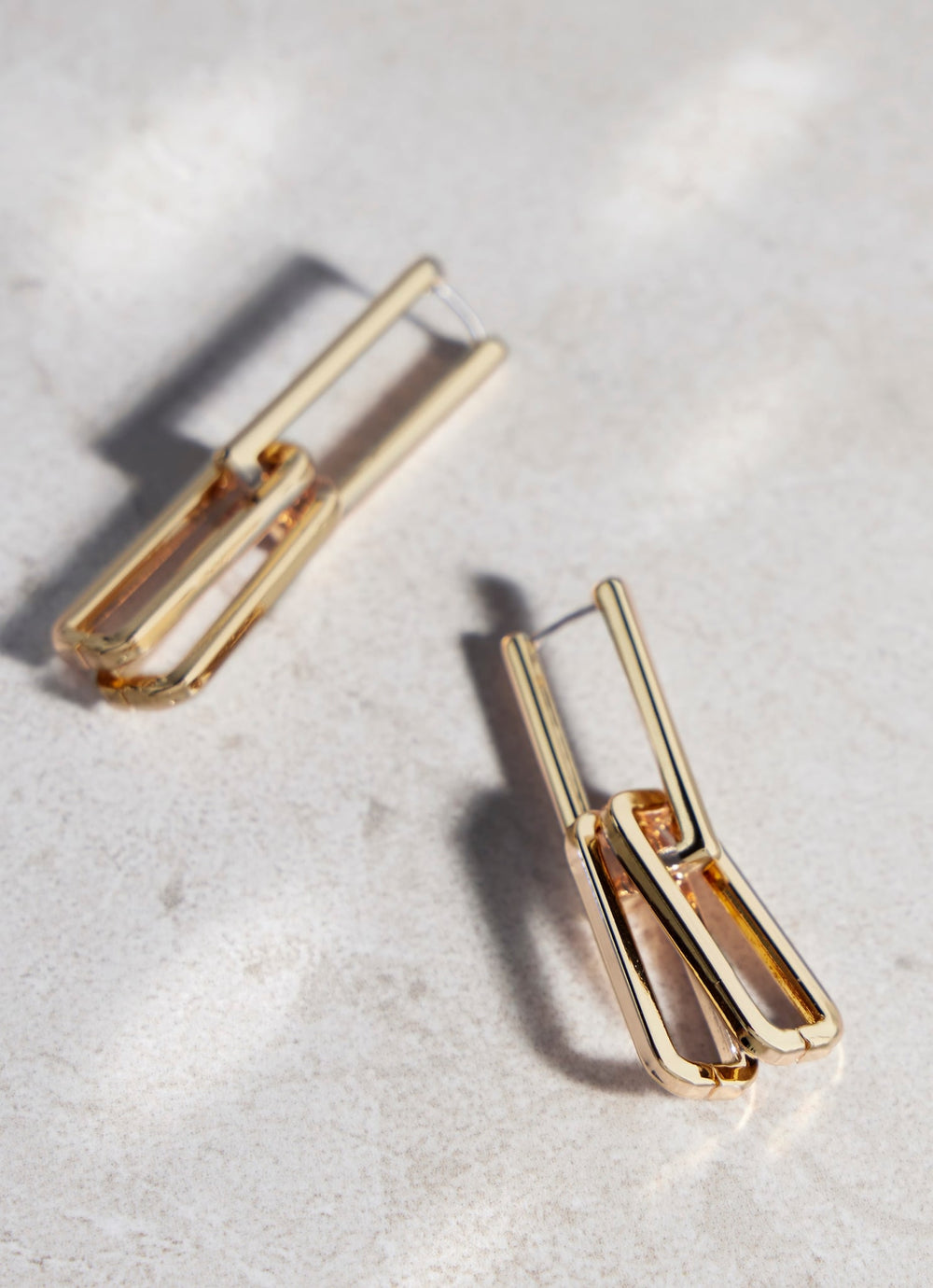 Gold Tone Link Earrings
