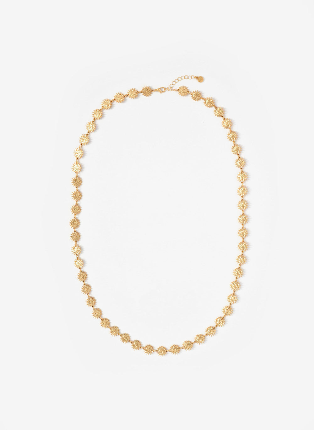 Gold Tone Mini Sun Charm Pendant Necklace