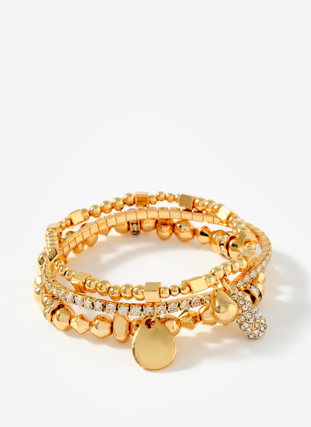 Gold Tone Mixed Bracelet Set