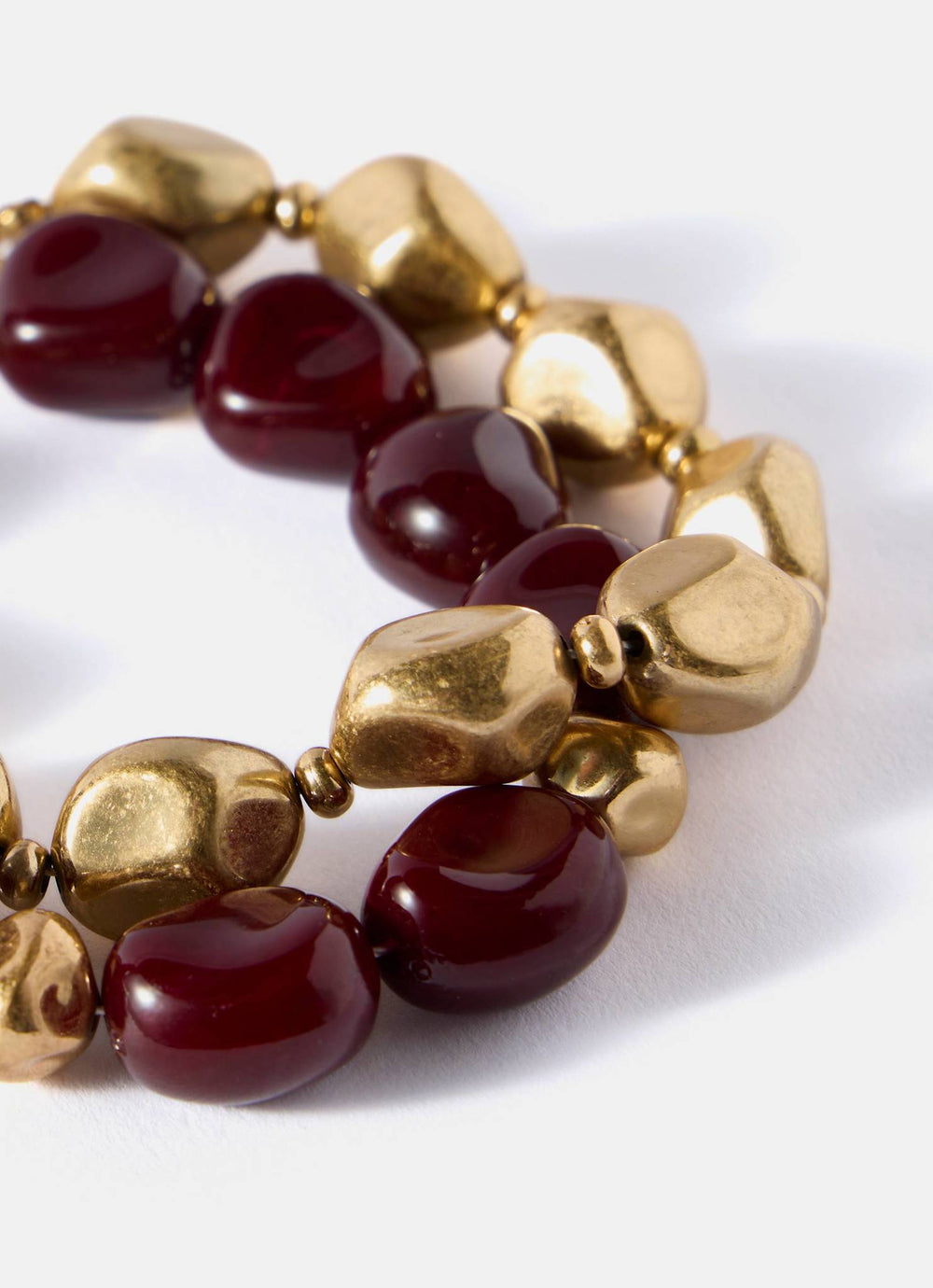 Gold Tone Layered Resin Bracelet