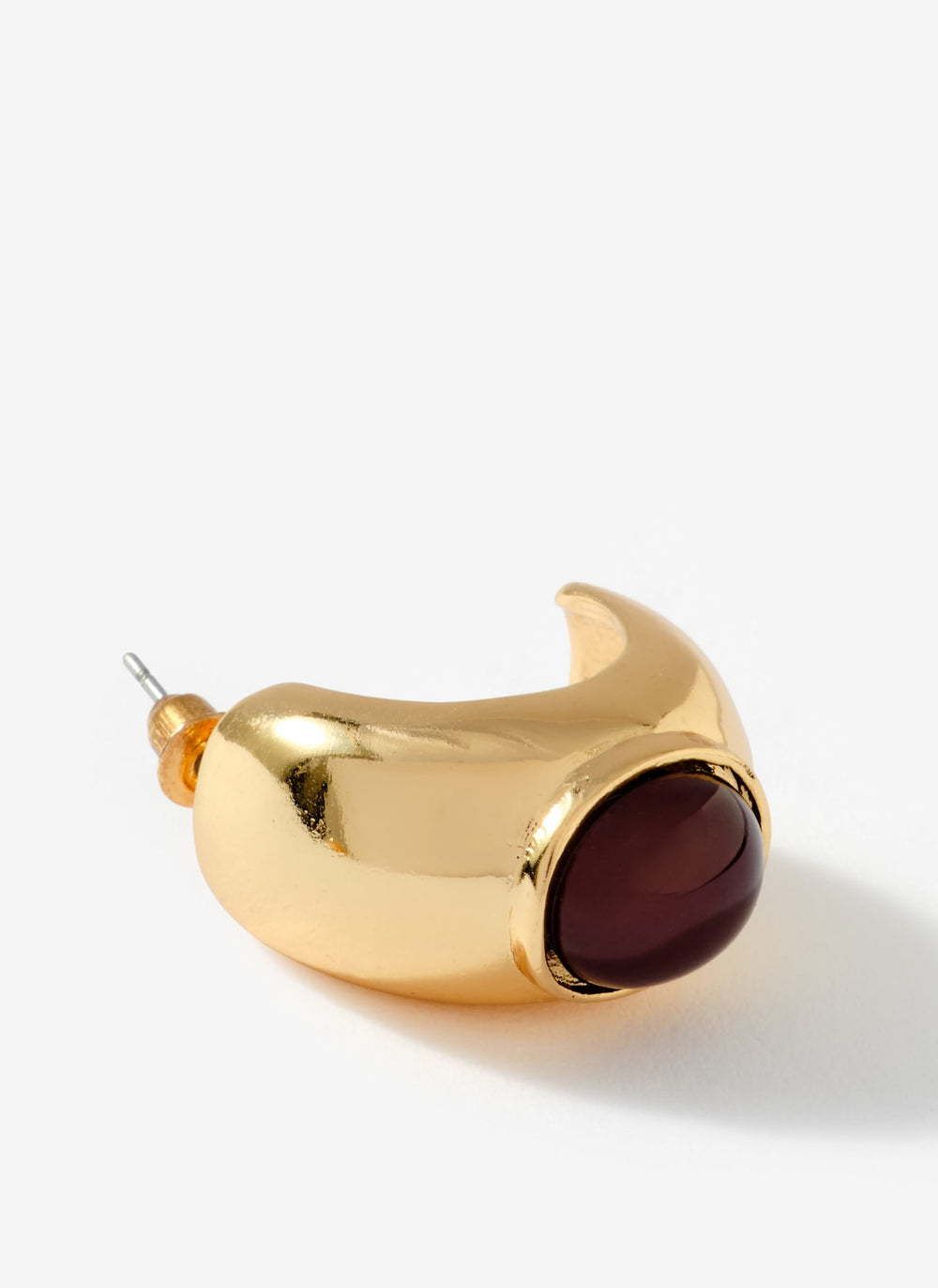 Gold Tone Resin Mix Hoop Earrings