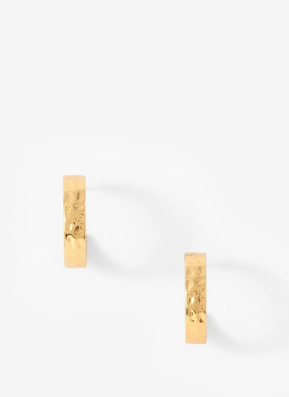 Gold Tone Textured Hoops
