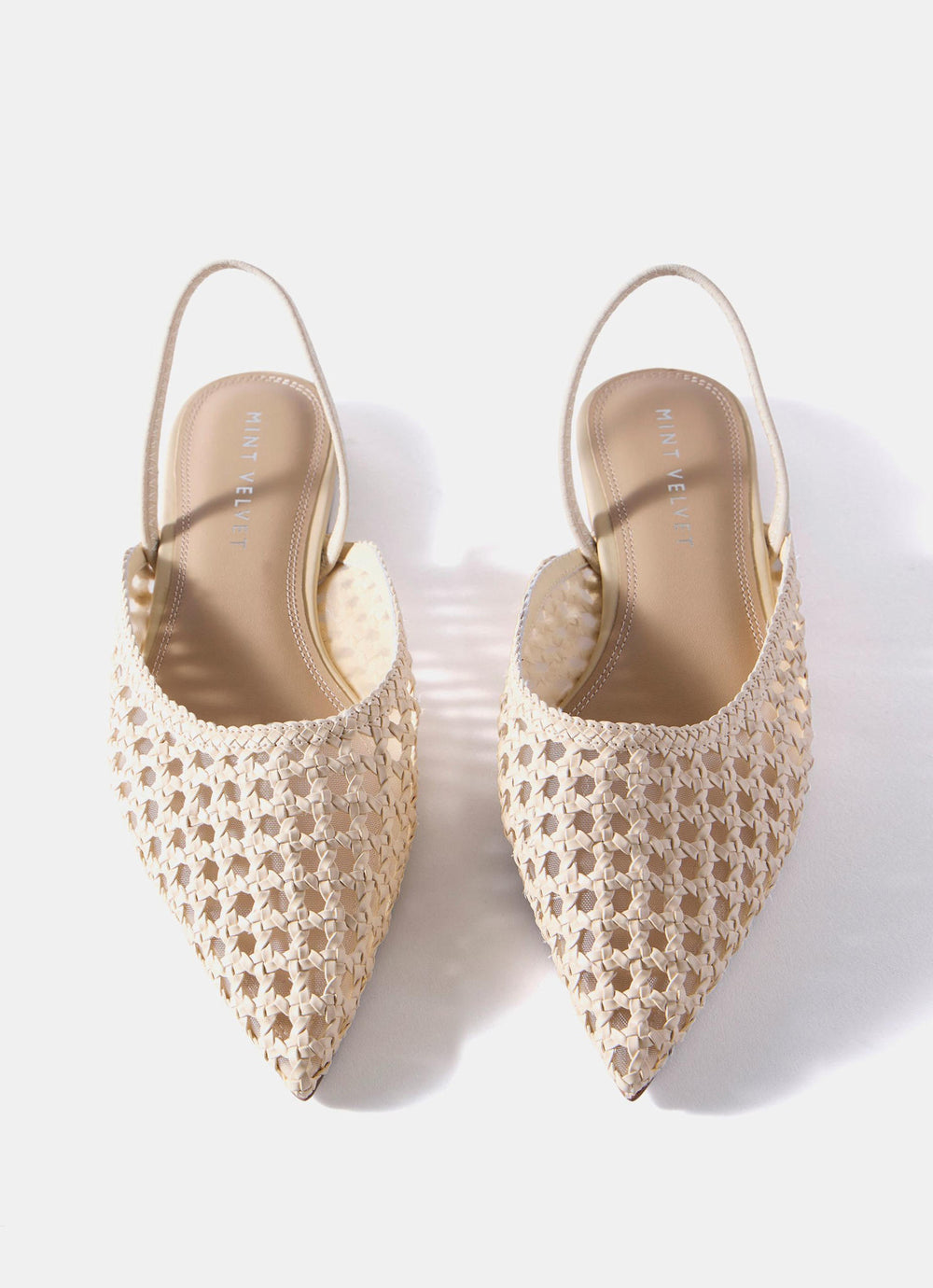 Grace Cream Woven Ballet Flats