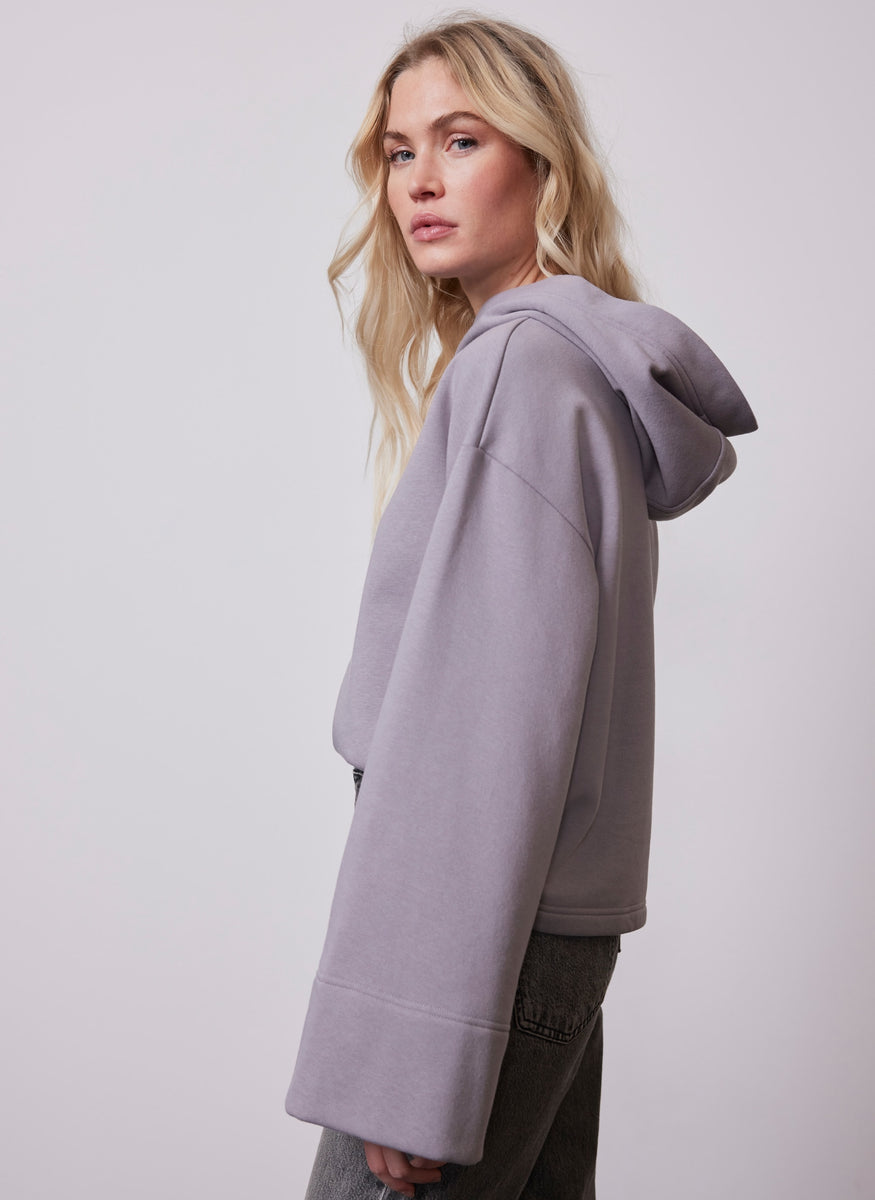 Grey boxy hoodie Clearance