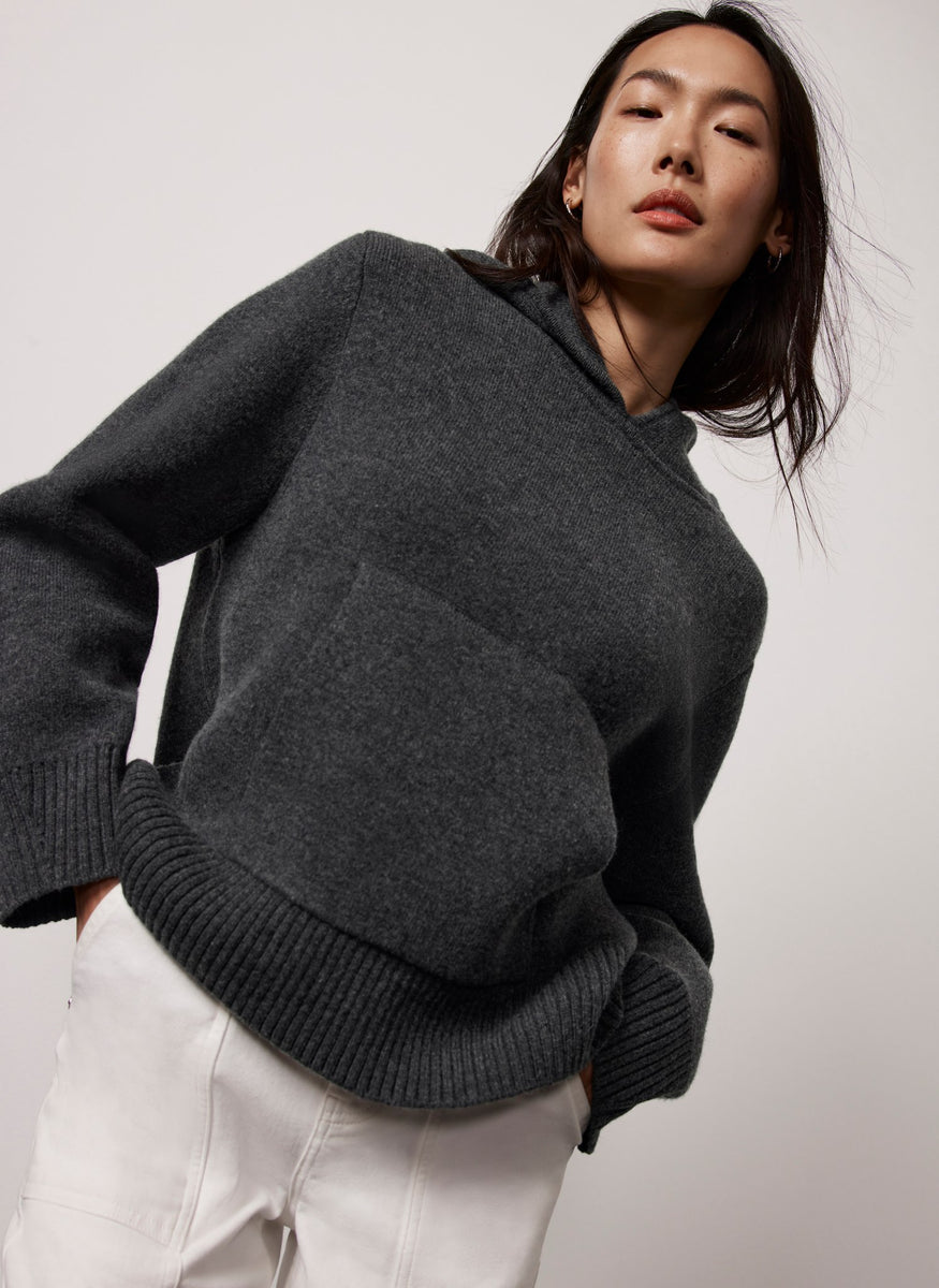 Mint velvet knitted hoodie Clearance