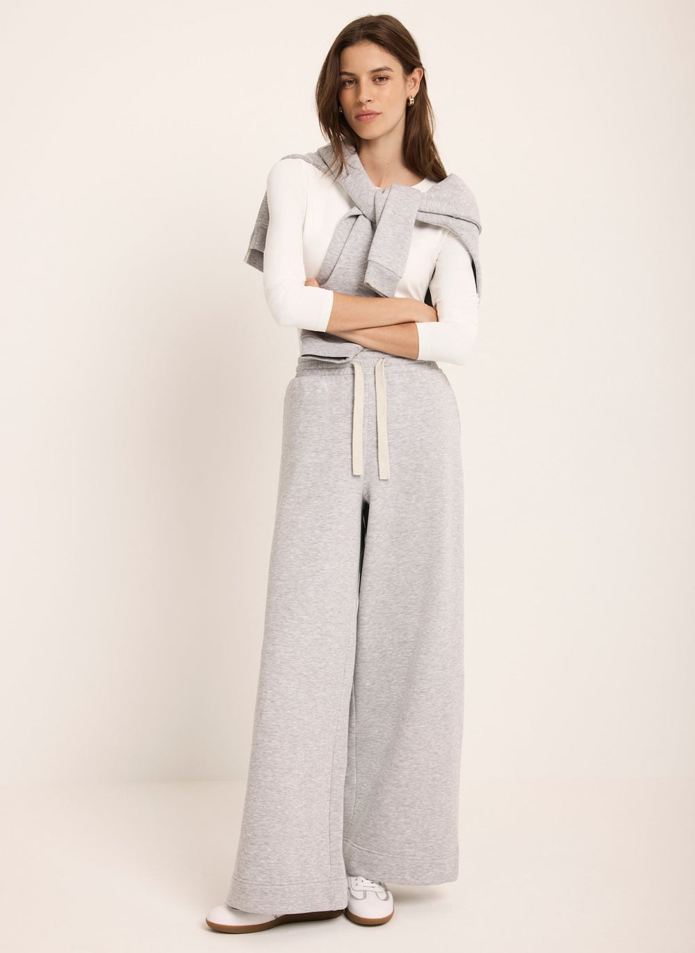 Grey Wide Leg Joggers