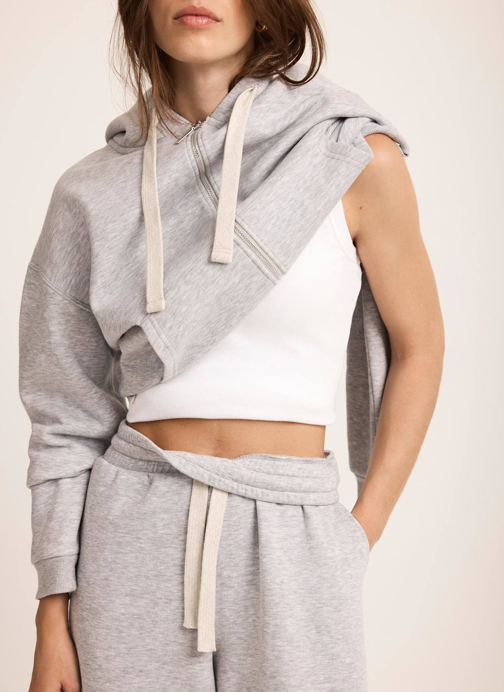 Grey Wide Leg Joggers