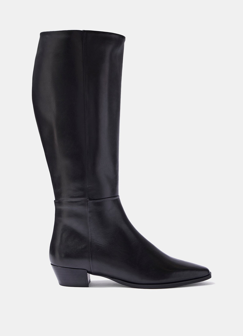 Harley Black Leather Knee High Boots