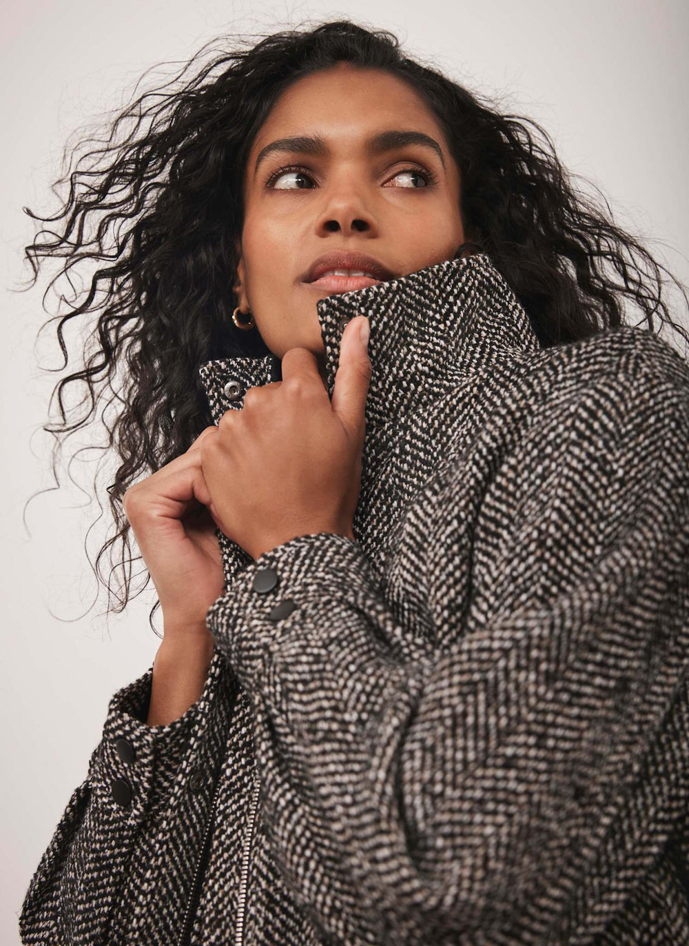 Black Textured Bomber Jacket