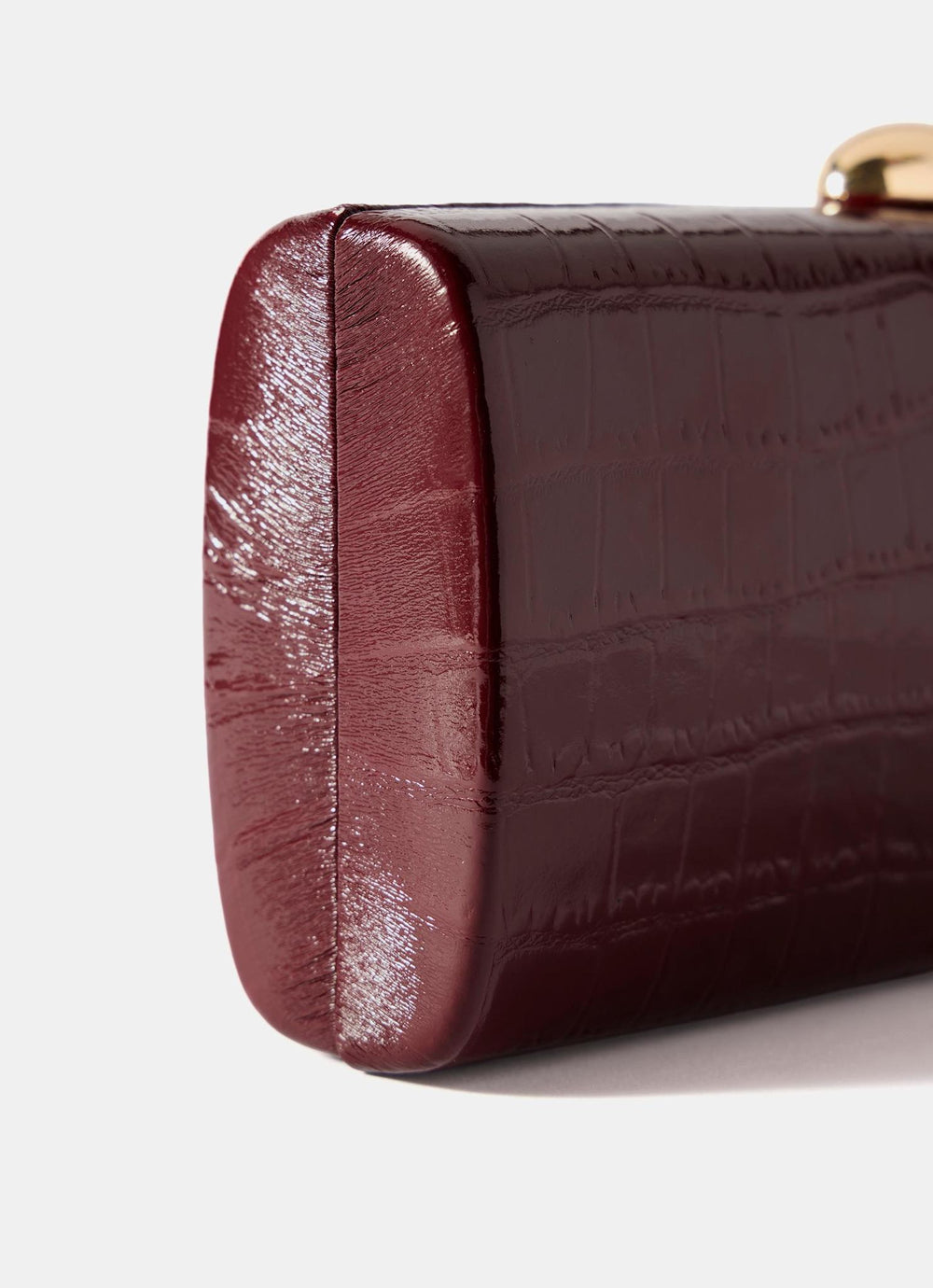 Hope Burgundy Structured Clutch Bag