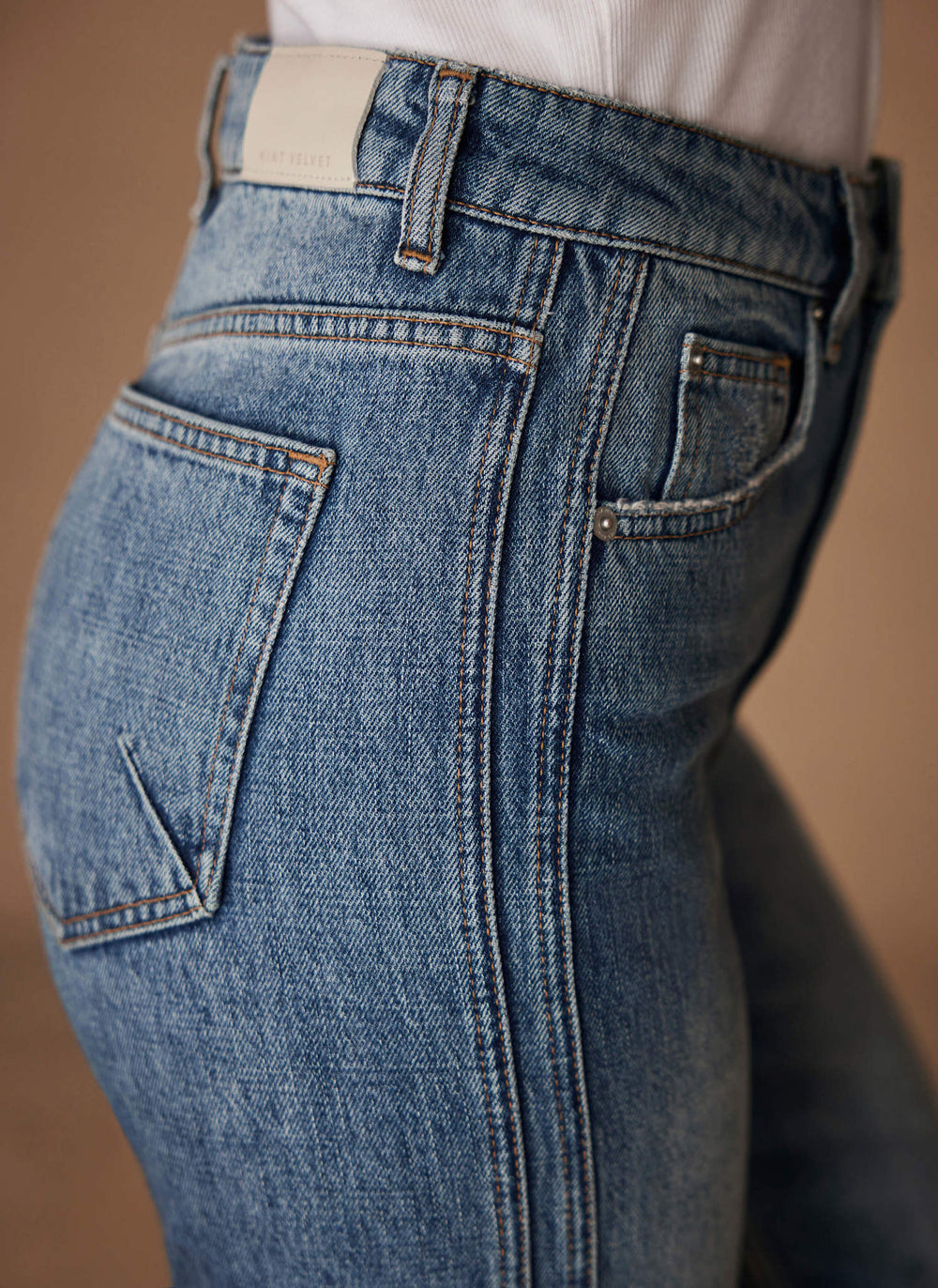 Mid Indigo Relaxed Tapered Boyfriend Jeans