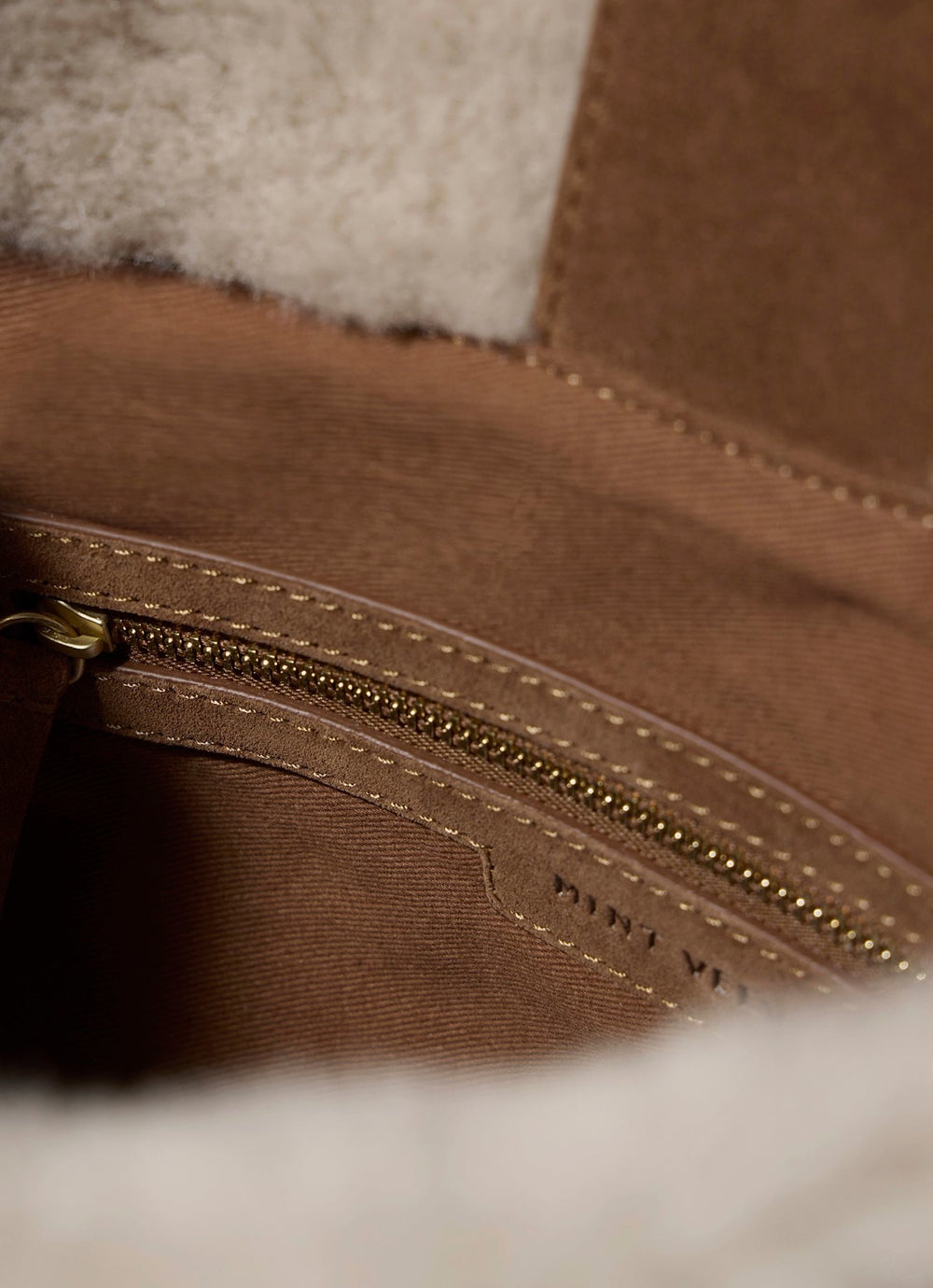 Isla Neutral Faux Fur Bucket Bag