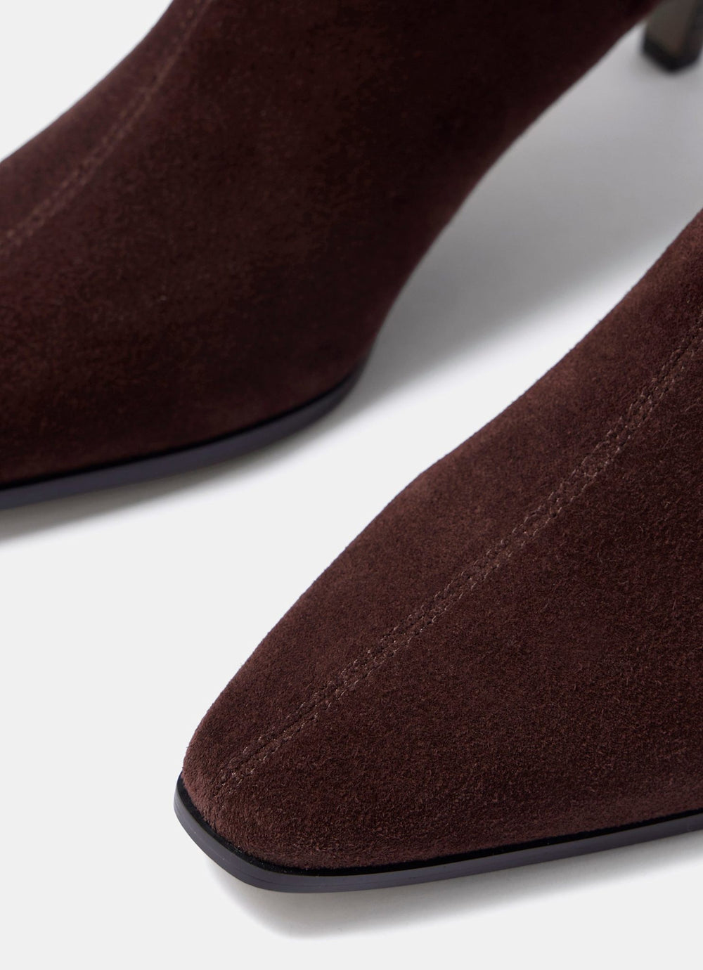 Issy Brown Suede Kitten Heel Ankle Boots