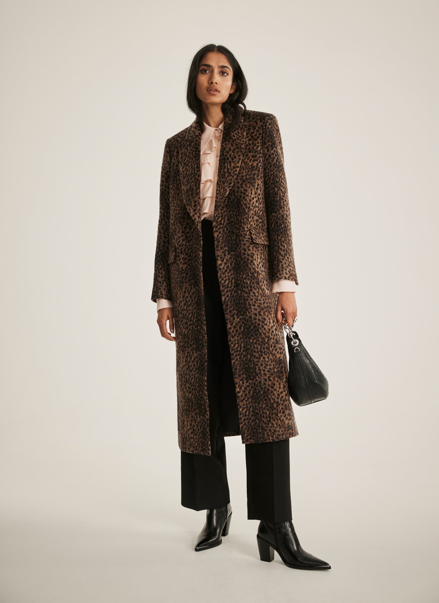 Leopard Print Long Coat – Mint Velvet