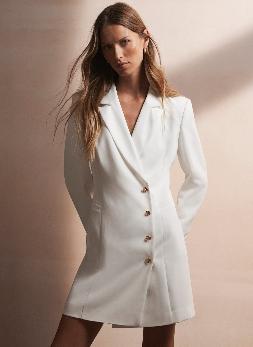 White Blazer Mini Dress