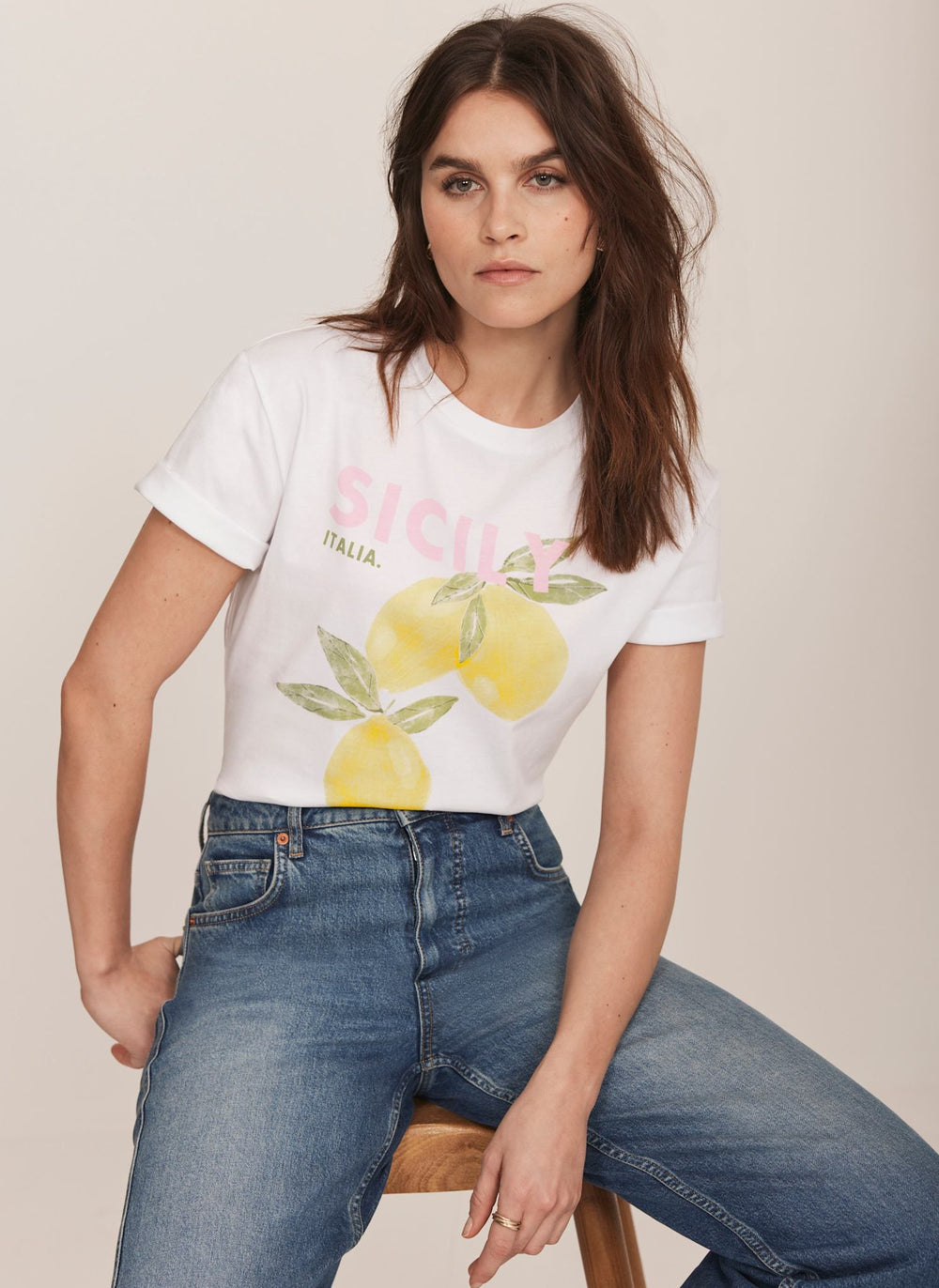 White Lemon Graphic T-Shirt