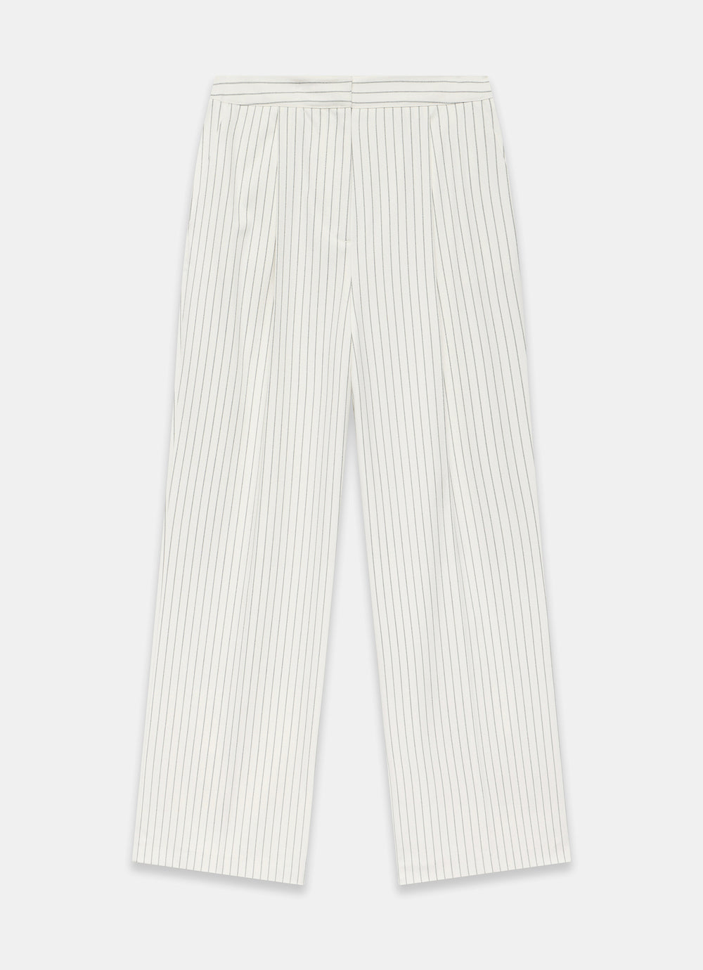 White Pinstripe Tailored Trousers