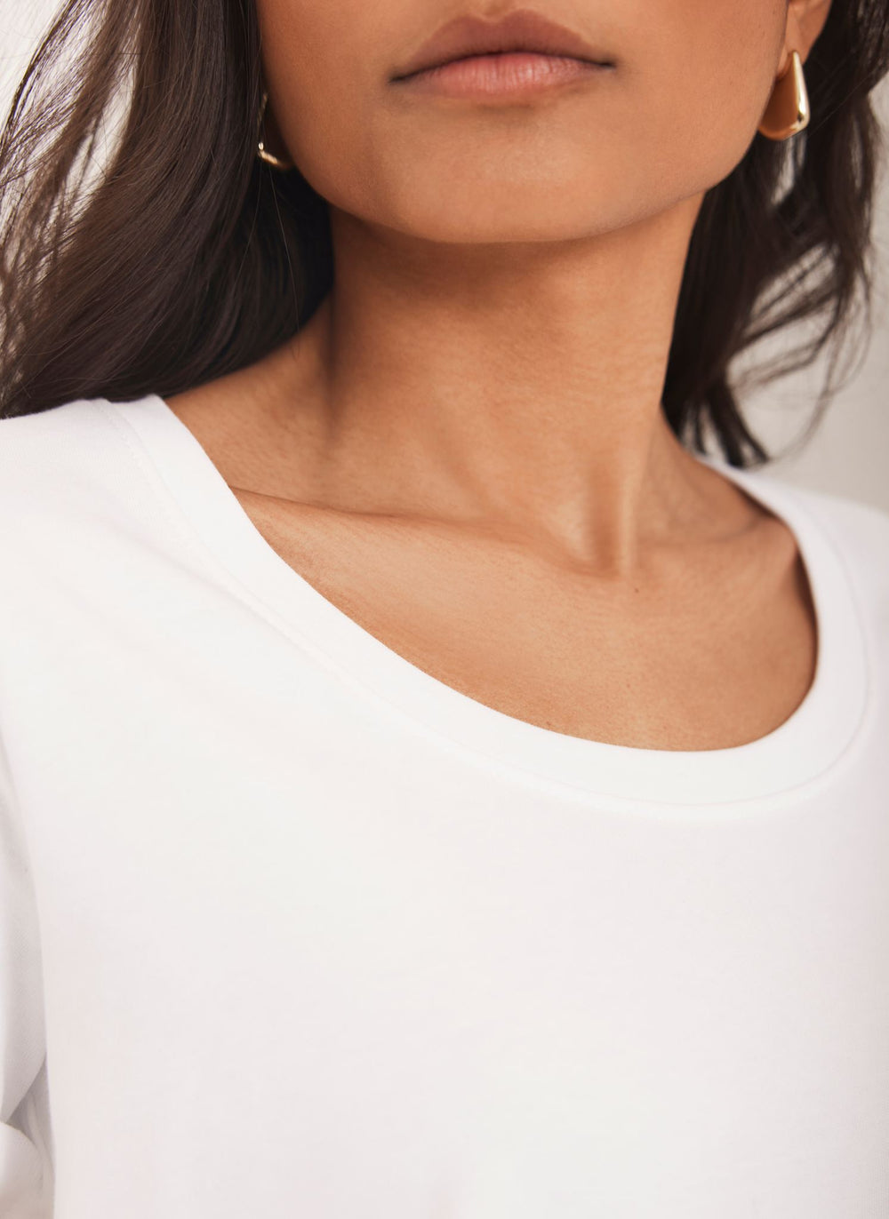 White Scoop Neck T-Shirt