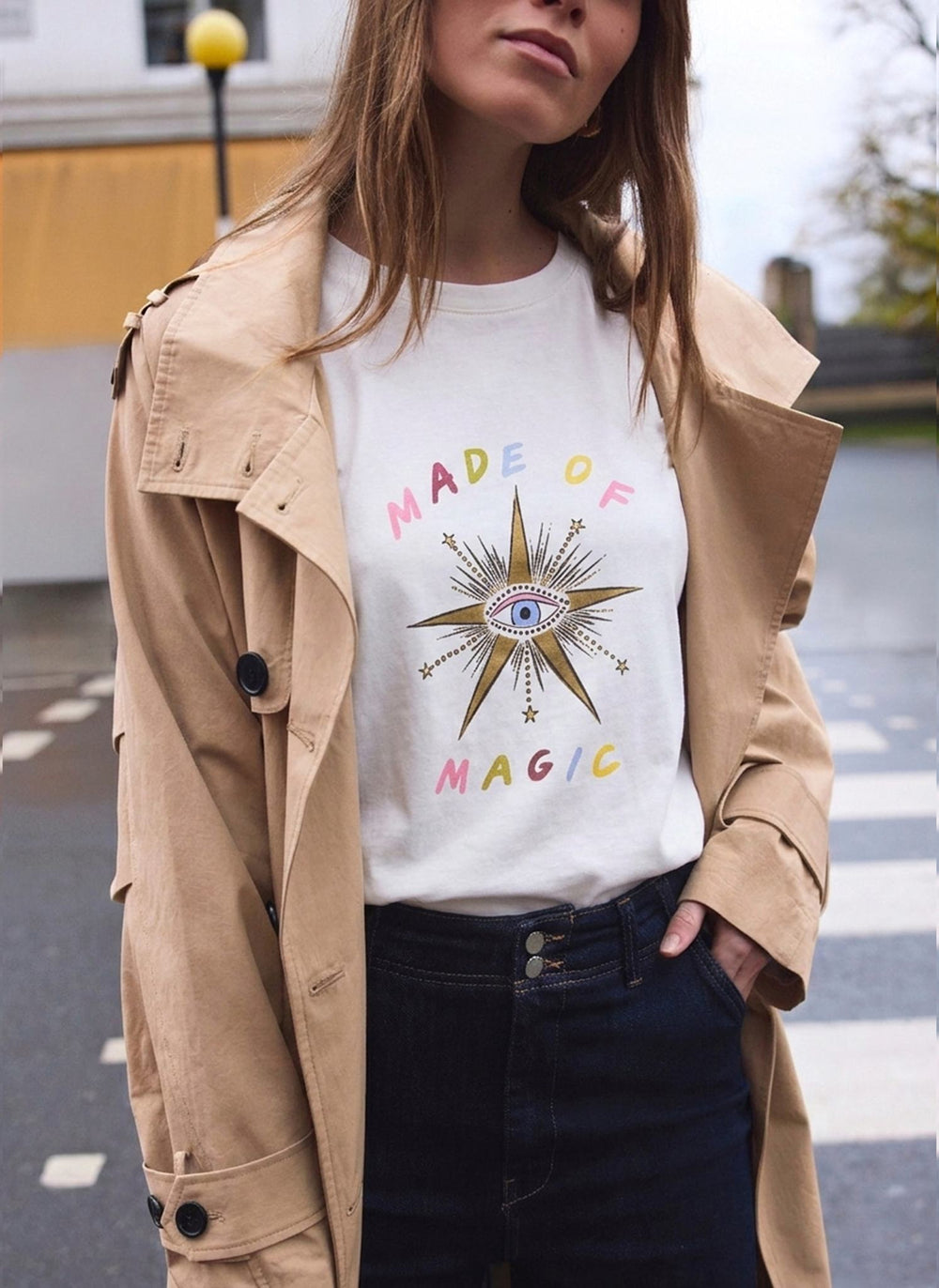 White Cotton Made of Magic Graphic T-Shirt
