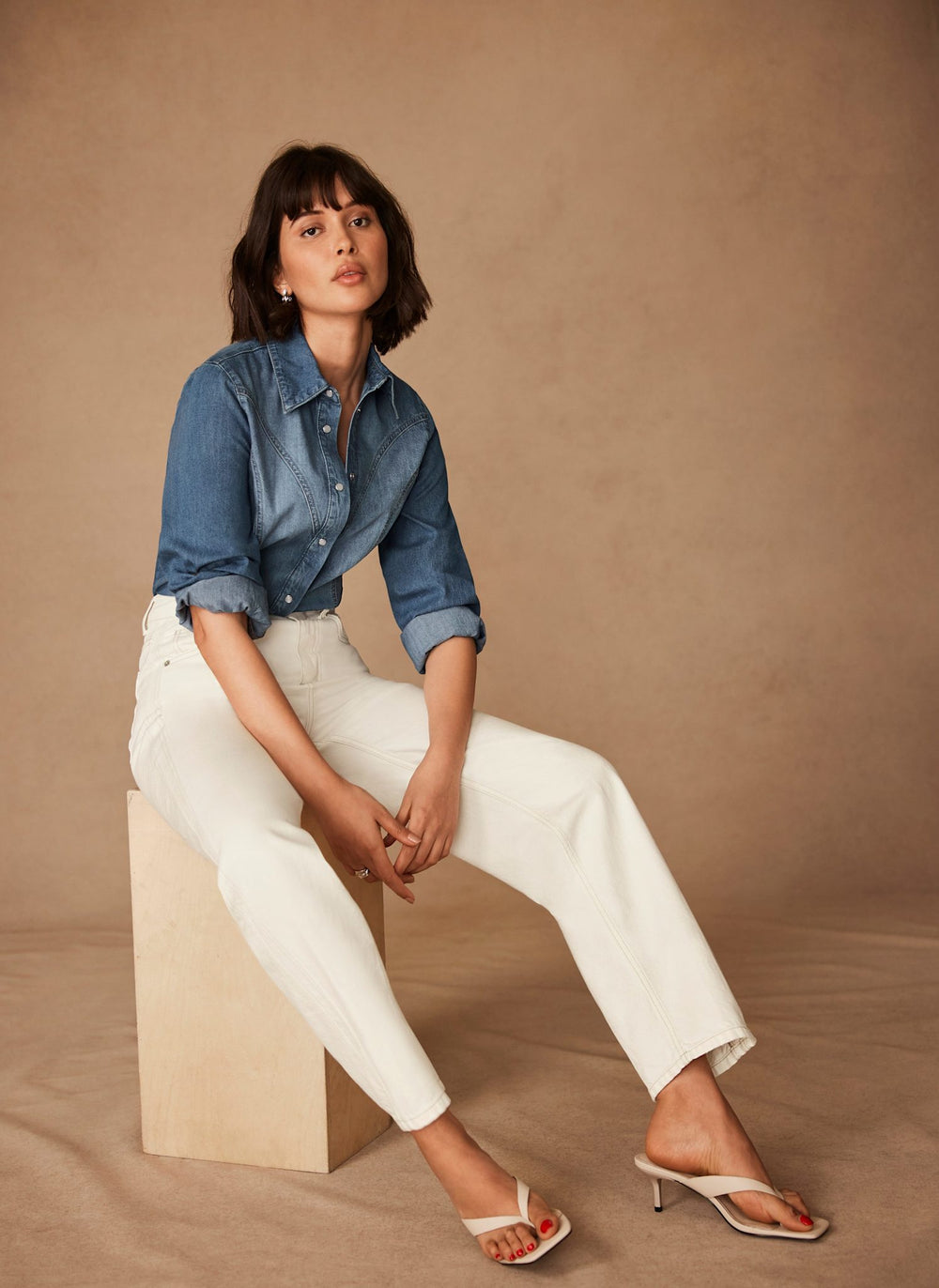White Relaxed Tapered Boyfriend Jeans