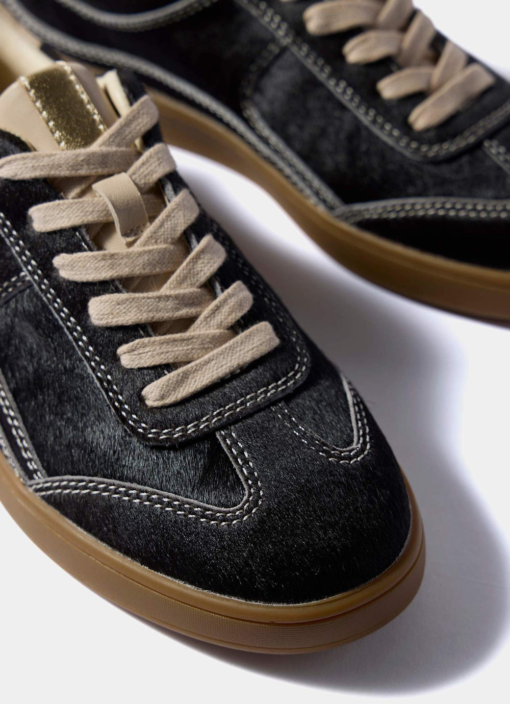 Jen Brown Leather Textured Trainers