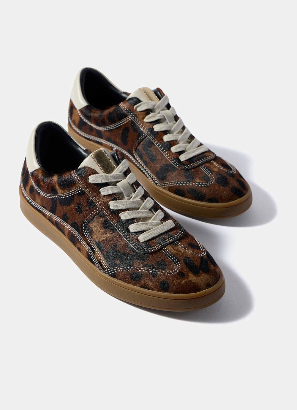 Jen Animal Print Leather Textured Trainers