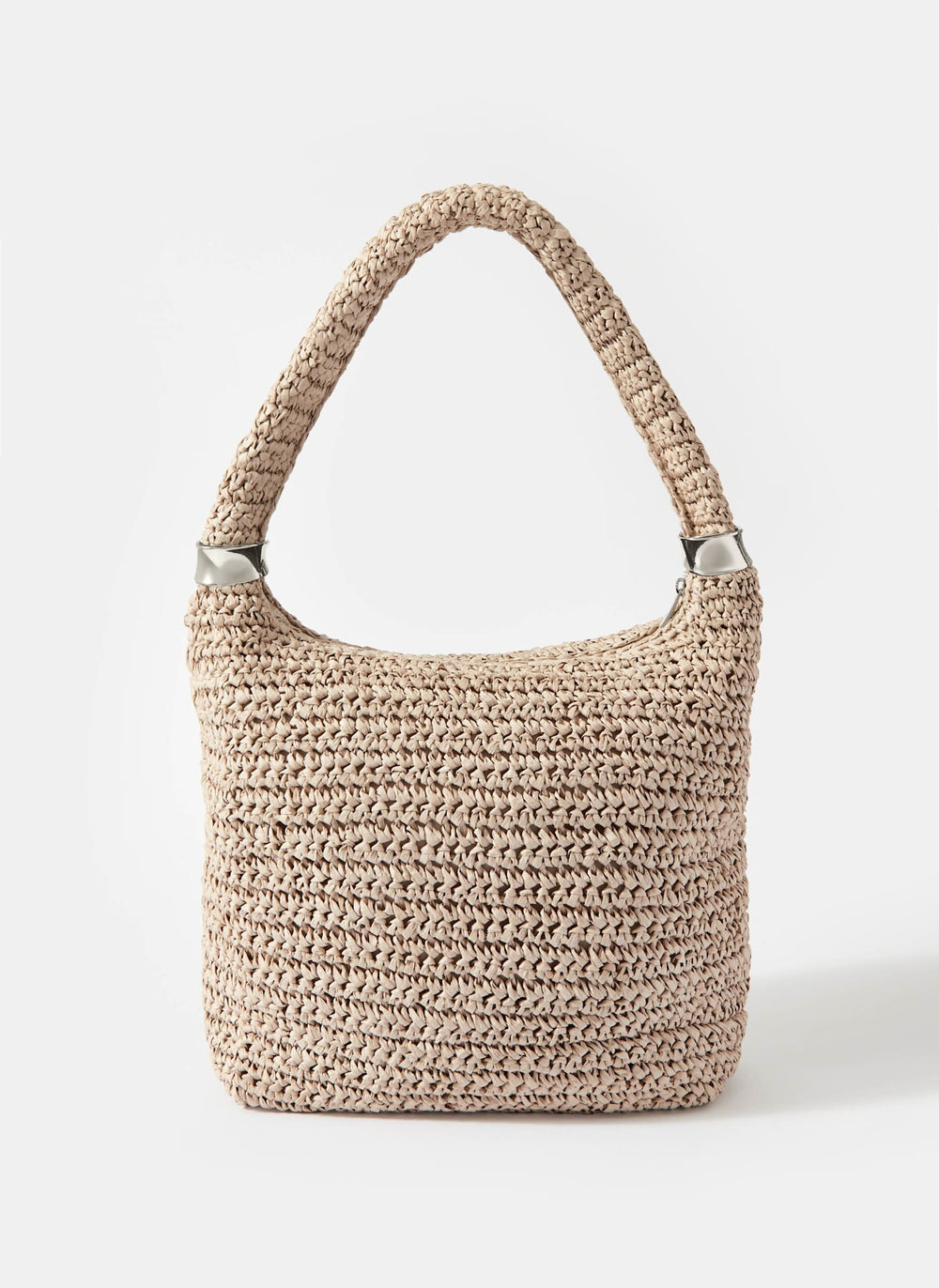 Neutral Woven Shoulder Bag
