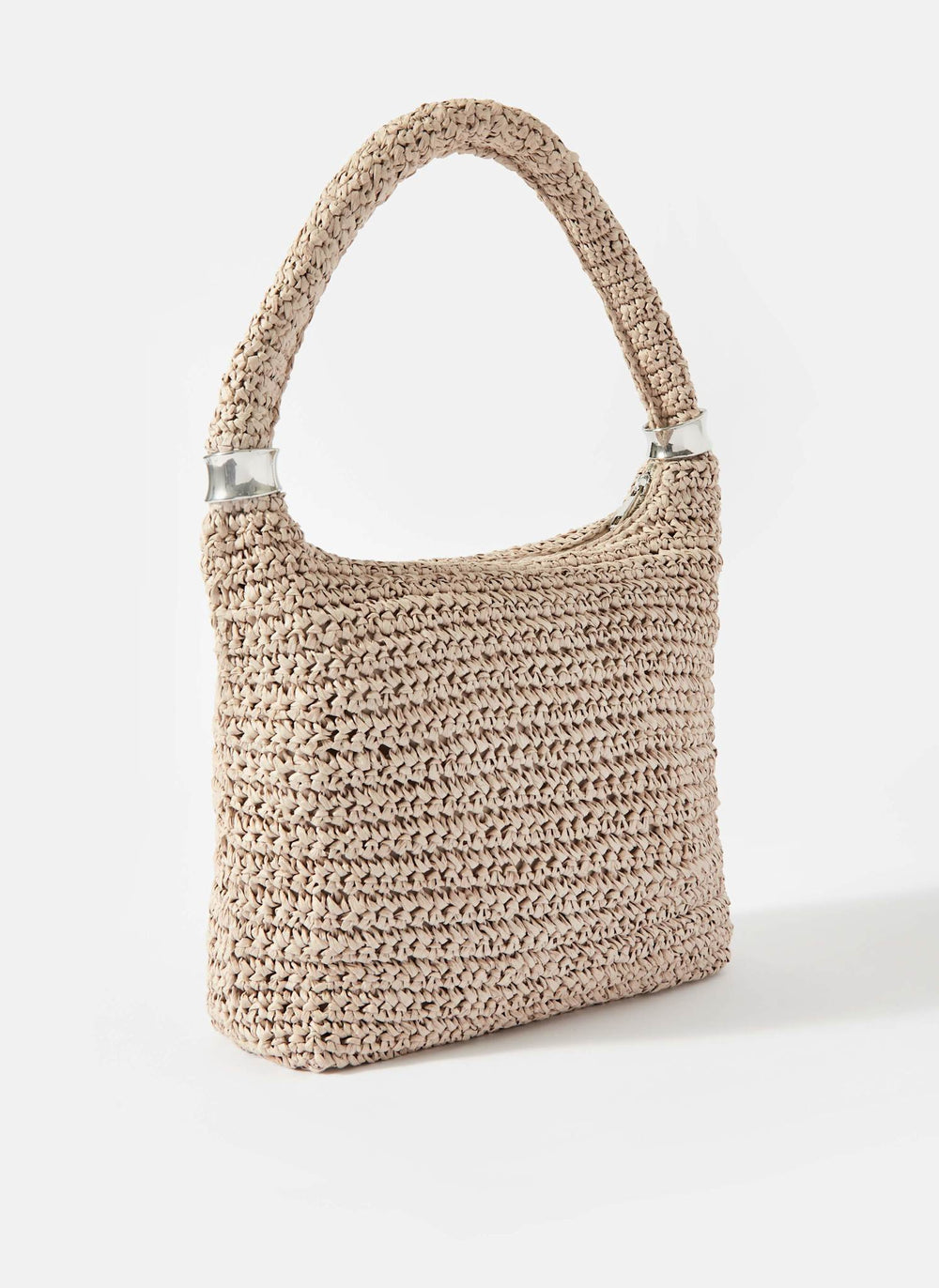 Neutral Woven Shoulder Bag
