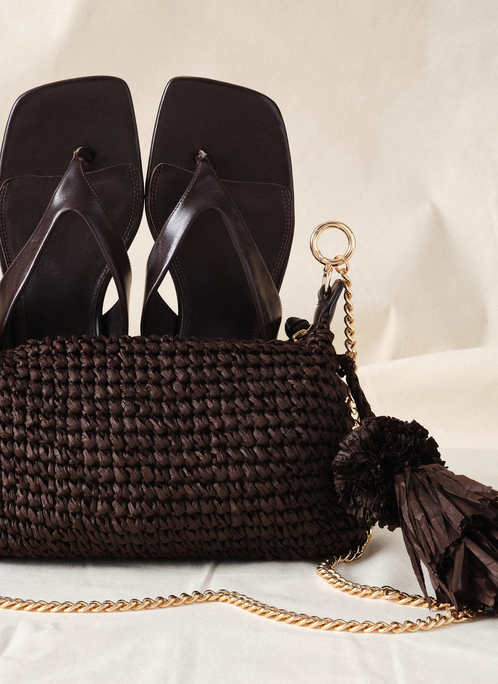 Jonni Brown Woven Crossbody Bag