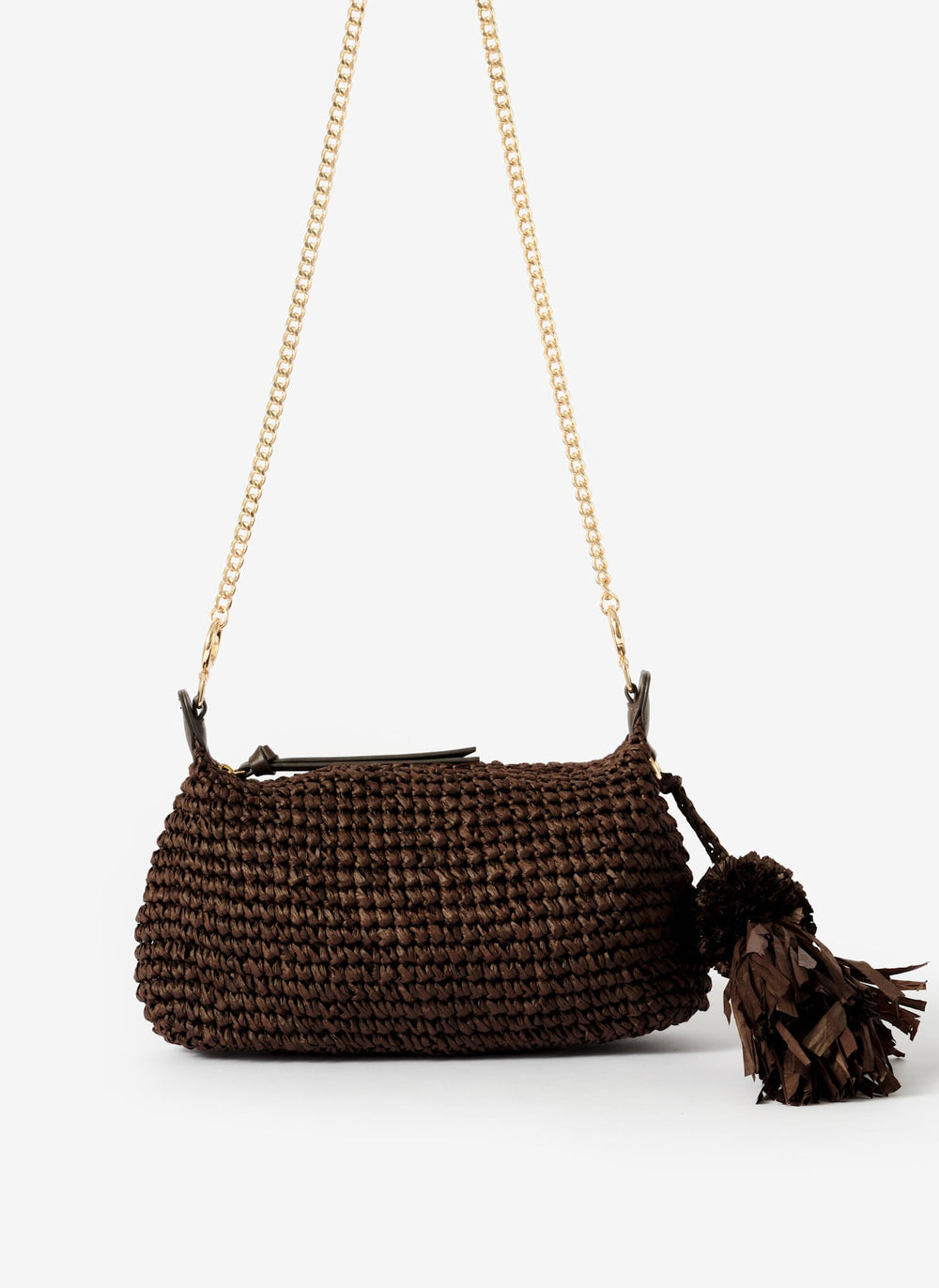 Jonni Brown Woven Crossbody Bag