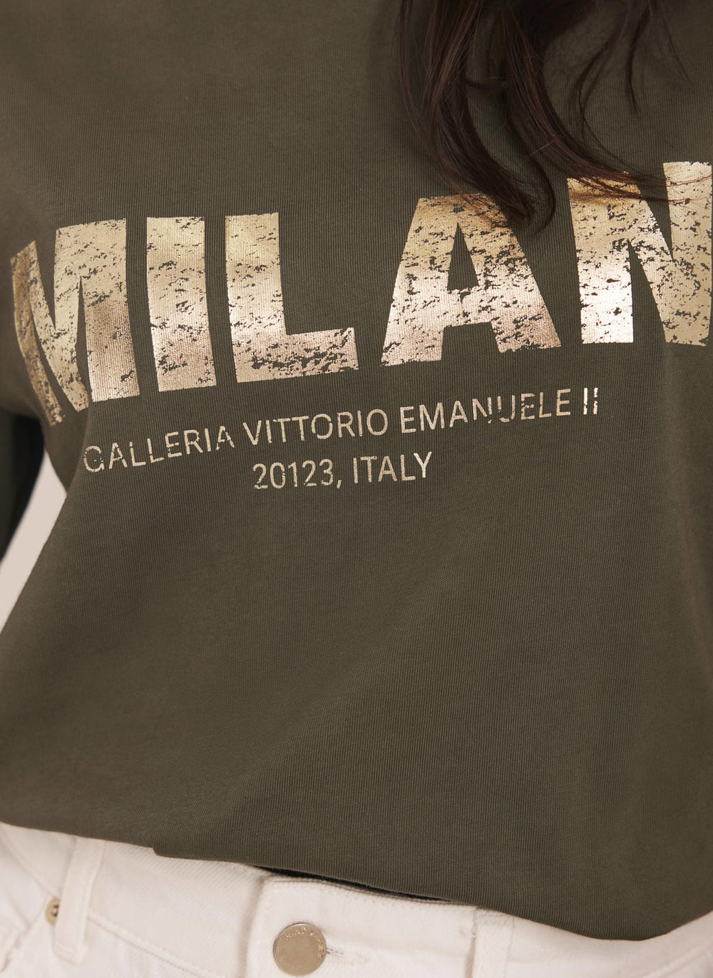 Khaki Foil Milan Graphic T-Shirt