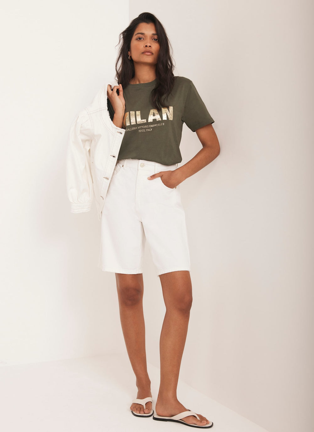 Khaki Foil Milan Graphic T-Shirt
