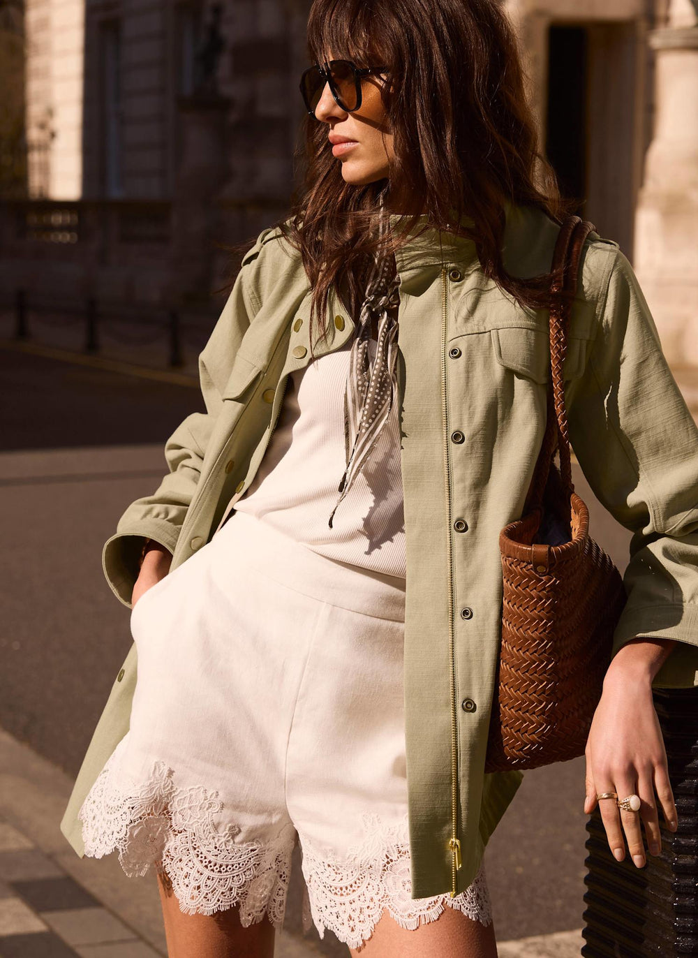 Khaki Washed Pocket Shacket