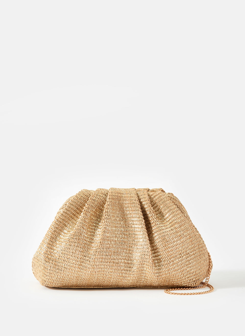 Gold Metallic Clutch Bag