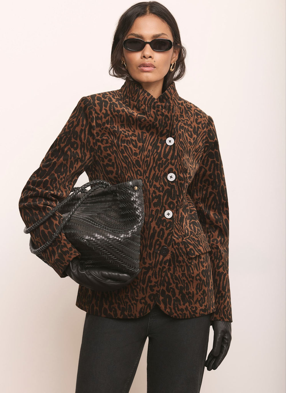 Leopard Print Velvet Jacket