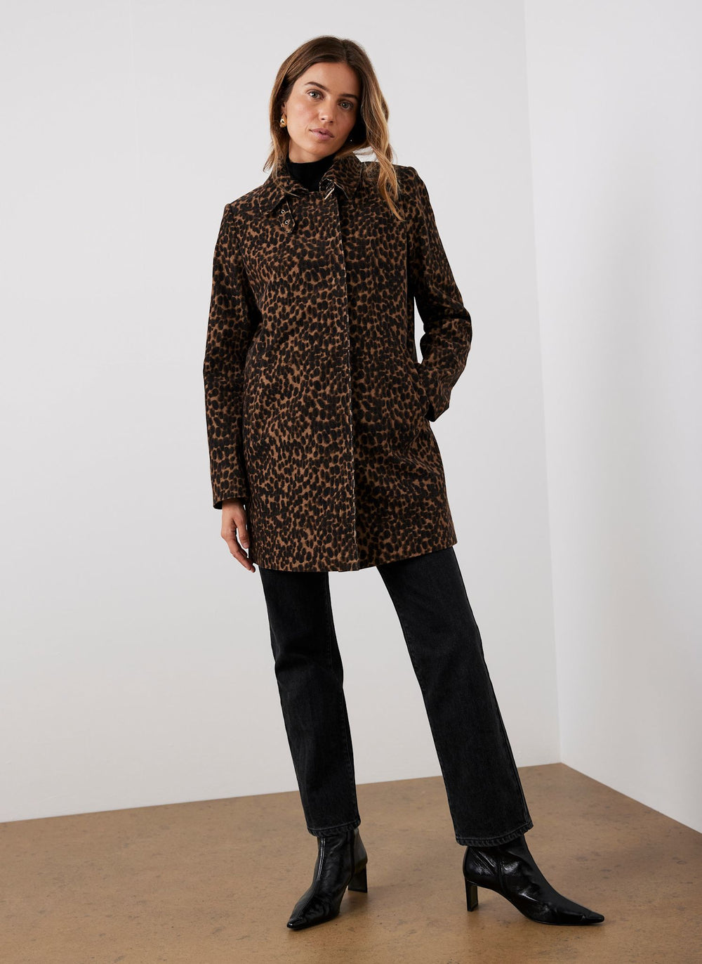 Leopard Print Velvet Coat